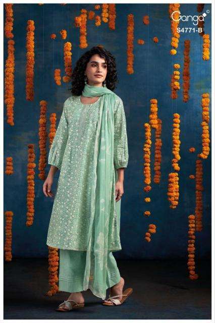 Ganga czarina 4771 wholesale market in ahmedabad for dress materials