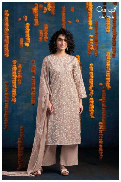 Ganga czarina 4771 wholesale market in ahmedabad for dress materials