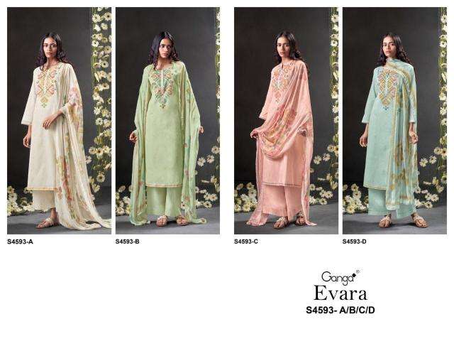 Ganga evara 4593 wholesale dress materials in delhi
