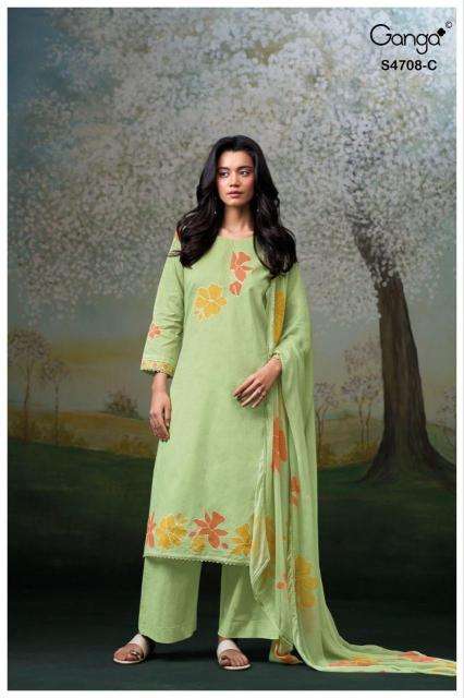 Ganga hridanshi 4708 wholesale dress materials in mumbai with price