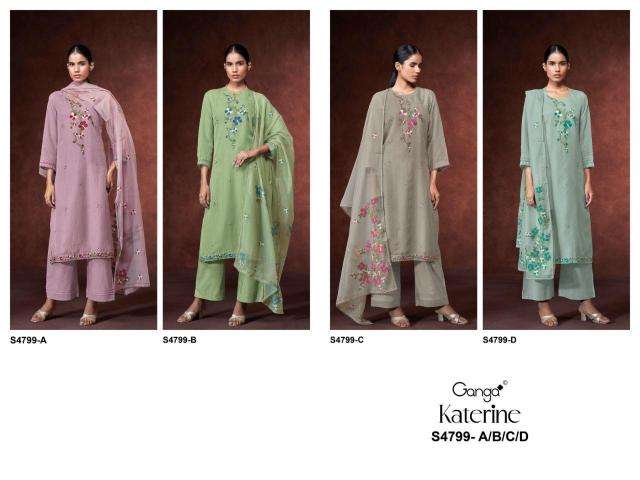Ganga katerine 4799 wholesale dress material market in hyderabad