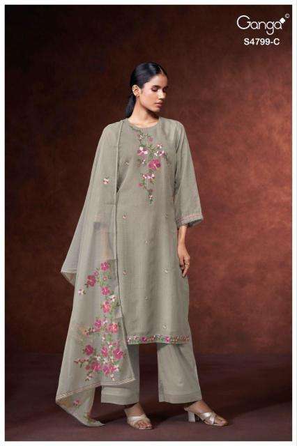 Ganga katerine 4799 wholesale dress material market in hyderabad