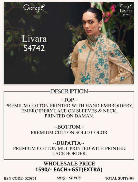 Ganga livara 4742 surat dress material wholesale market address