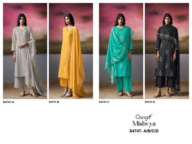 Ganga mishvya 4747 wholesale dress materials in mumbai with price