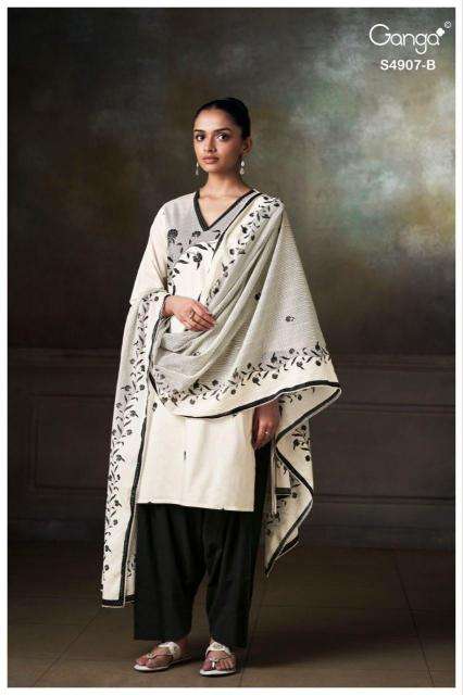 Ganga sancia 4907 dress material wholesale market in hyderabad in telugu