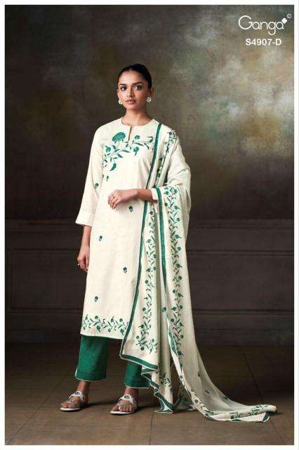 Ganga sancia 4907 dress material wholesale market in hyderabad in telugu