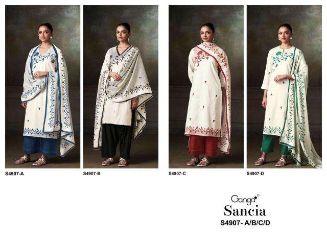 Ganga sancia 4907 dress material wholesale market in hyderabad in telugu