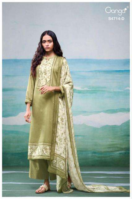 Ganga sreelika 4714 wholesale dress material market in gujarat