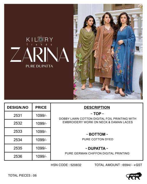 Kilory zarina Dress Material Wholesalers in Kolkata