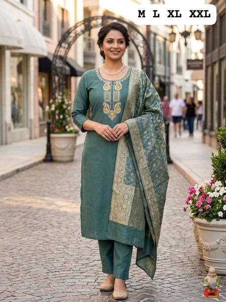 Krunique 3pcs wholesale kurti market in ahmedabad for ladies