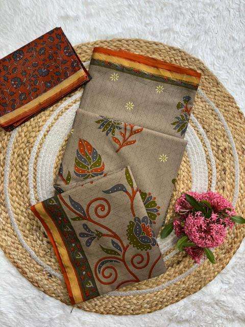 Lakhani kalamkari art wholesale saree market in mumbai with price online shopping