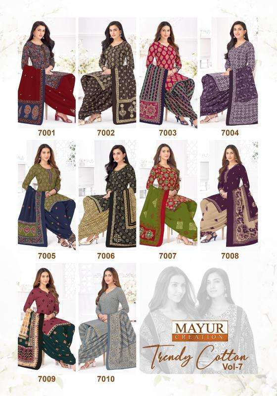 Mayur trendy cotton vol-7 wholesale dress material suppliers in mumbai