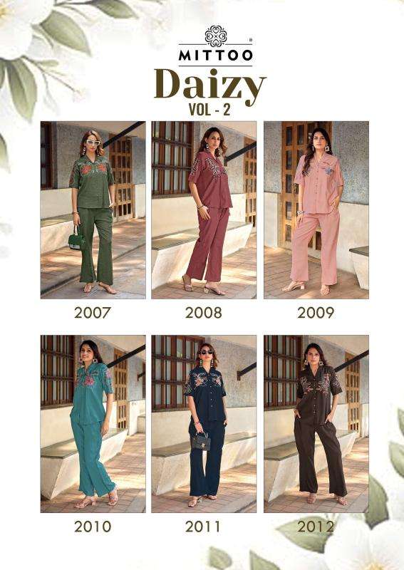 Mittoo daizy vol 2 coord set wholesale kurti market in surat with price online shopping
