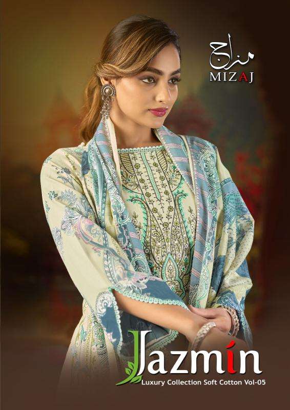 Mizaj jazmin vol-5 wholesale market in ahmedabad for dress materials