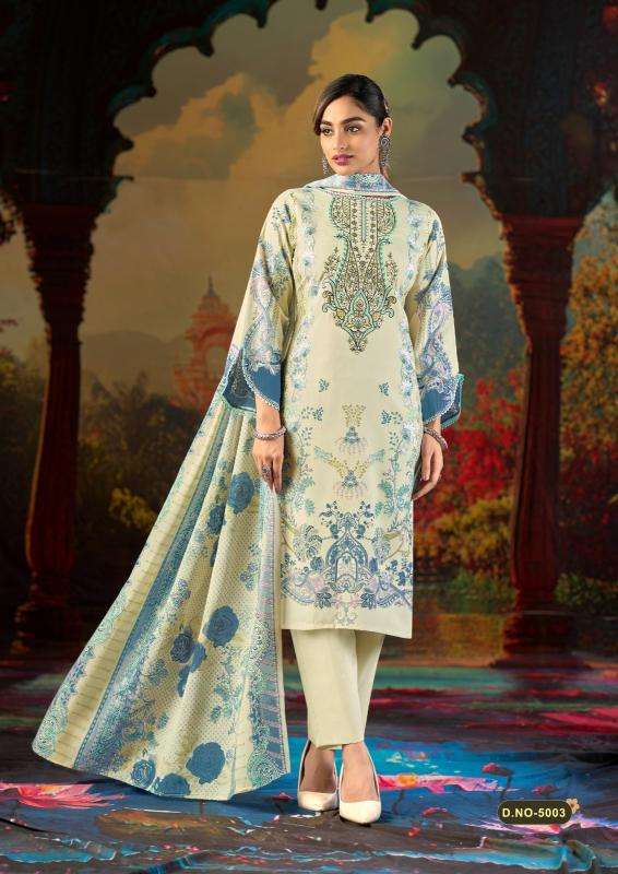 Mizaj jazmin vol-5 wholesale market in ahmedabad for dress materials