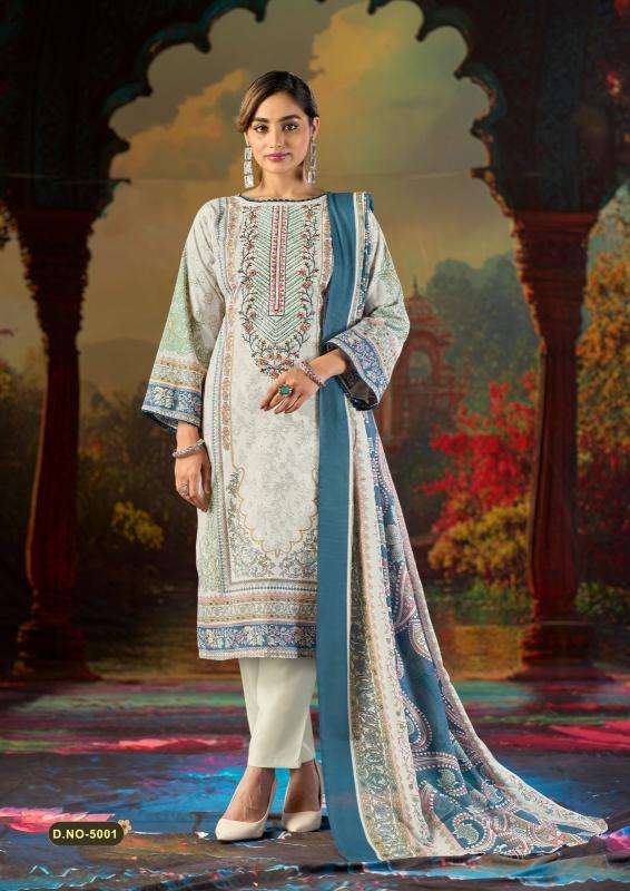 Mizaj jazmin vol-5 wholesale market in ahmedabad for dress materials