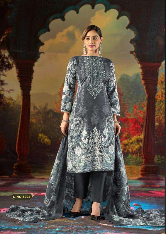 Mizaj jazmin vol-5 wholesale market in ahmedabad for dress materials