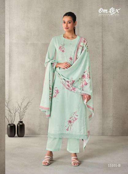 Omtex ivaanya cotton dress material wholesale in ahmedabad