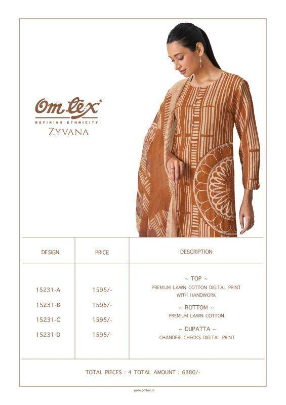 Omtex zyvana wholesale dress material in kolkata