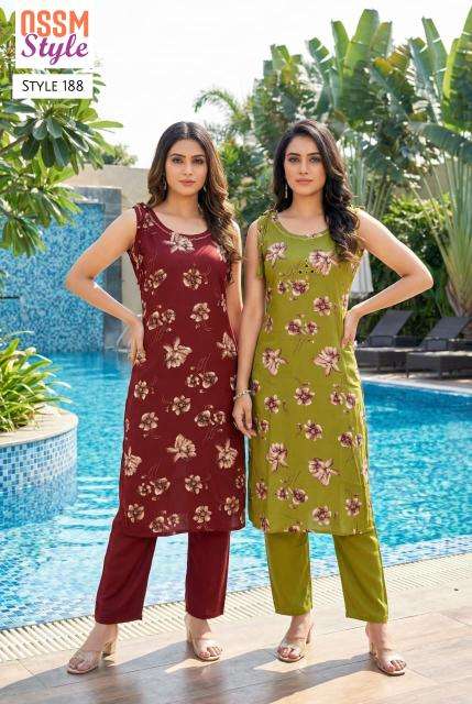 Ossm style 188 coord set Latest kurti collection distributor