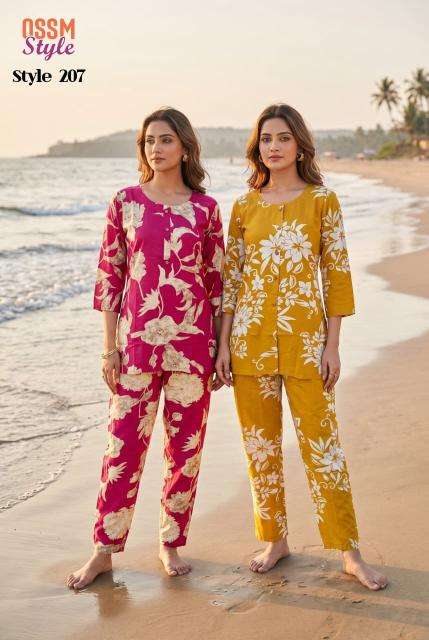 Ossm style 207 coord set wholesale kurti market in mumbai with price