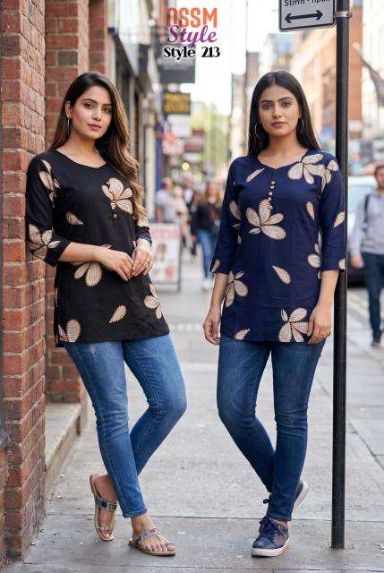 Ossm style 213 best wholesale kurti market in surat with price