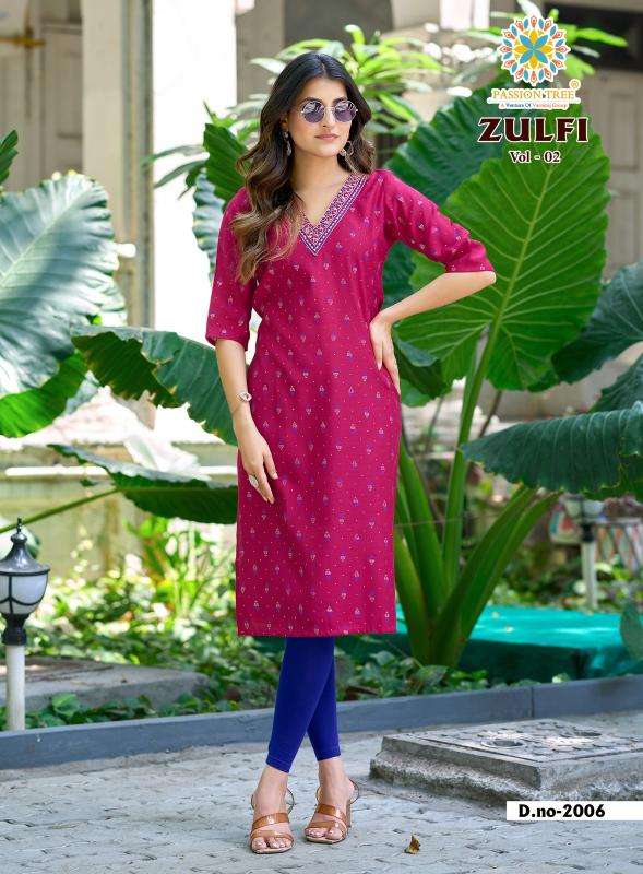 Passion tree zulfi vol 2 best wholesale kurti market in surat