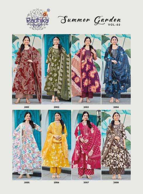 Radhika lifestyle summer garden vol-2 wholesale indian kurtis
