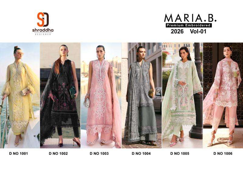 Shraddha maria b premium embroidered 2026 vol-1 salwar suit suppliers in mumbai