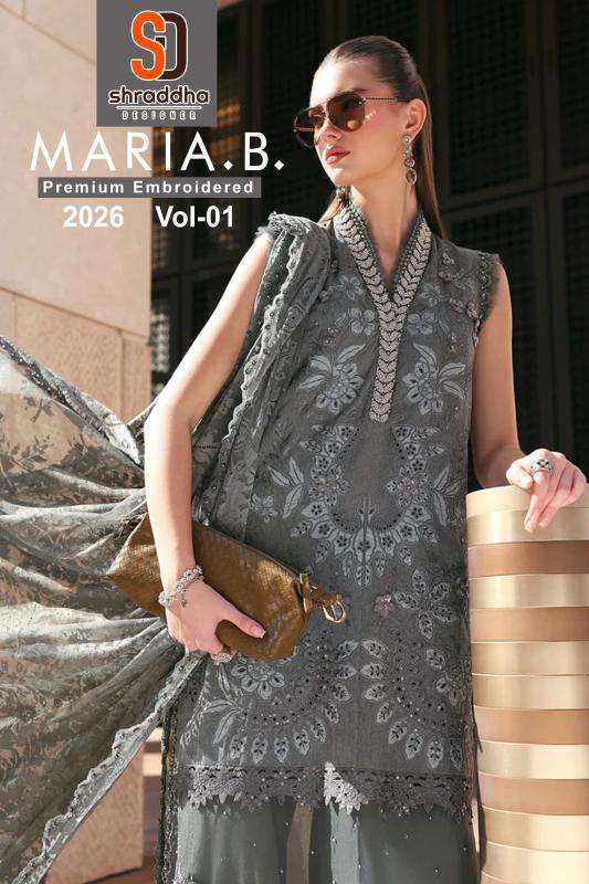 Shraddha maria b premium embroidered 2026 vol-1 salwar suit suppliers in mumbai