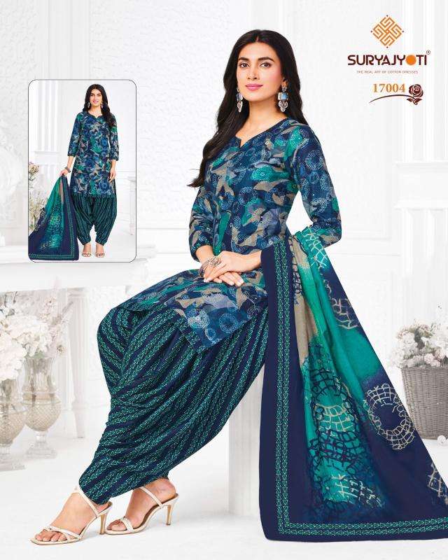 Suryajyoti trendy patiyala vol-17 wholesale market in surat for dress materials