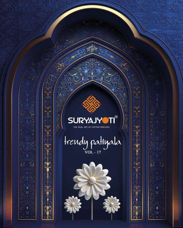 Suryajyoti trendy patiyala vol-17 wholesale market in surat for dress materials
