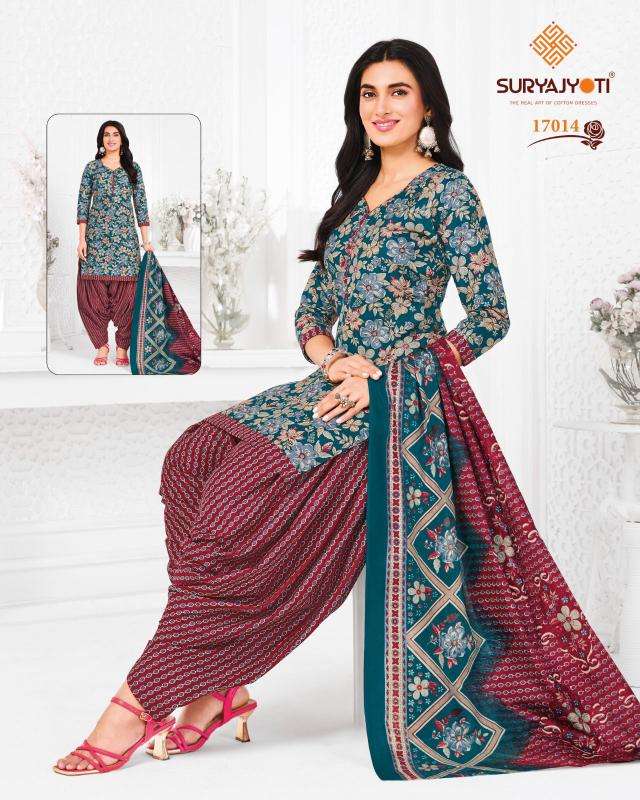 Suryajyoti trendy patiyala vol-17 wholesale market in surat for dress materials
