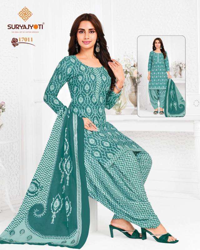 Suryajyoti trendy patiyala vol-17 wholesale market in surat for dress materials