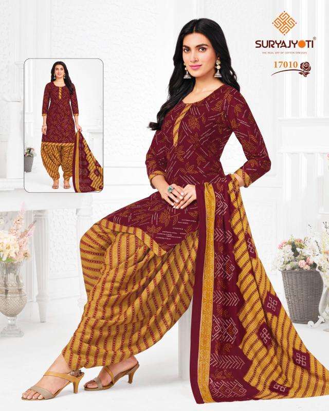 Suryajyoti trendy patiyala vol-17 wholesale market in surat for dress materials