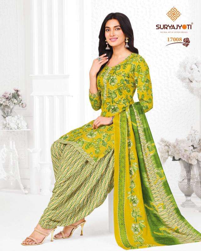 Suryajyoti trendy patiyala vol-17 wholesale market in surat for dress materials