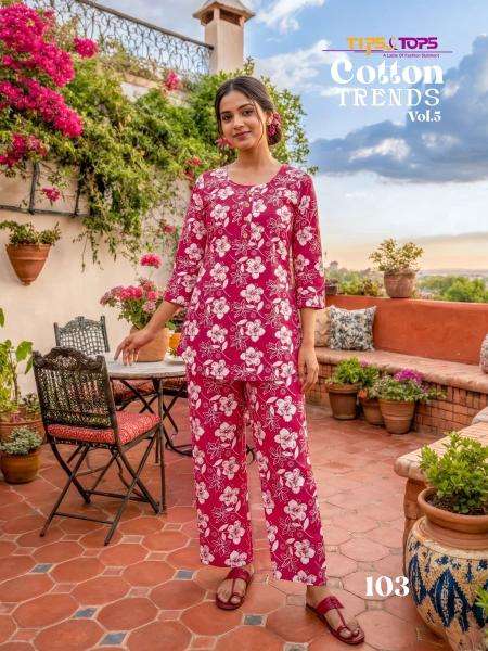 Tips & tops cotton trends vol 5 coord set Shops in kolkata