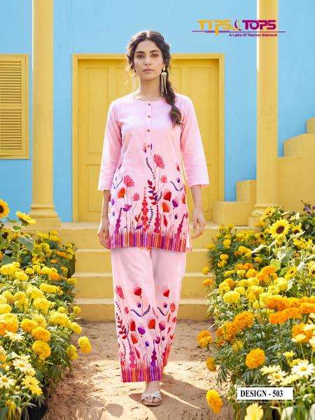 Tips & tops summer beauty vol 5 coord set ladies kurti wholesale market in india
