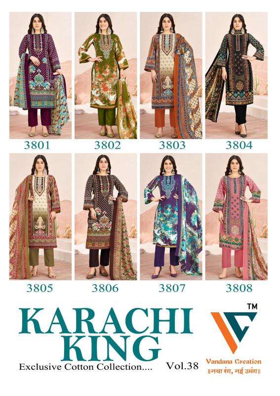 Vandana karachi king vol-38 wholesale dress material shops in kolkata