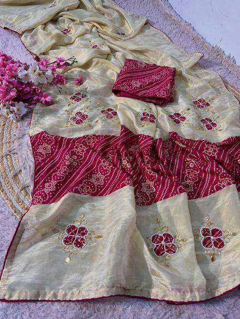 Vinayak elegant handwork best wholesale saree market in ahmedabad with price