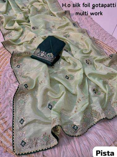 Vinayak foil gotapatti saree wholesale shop in surat