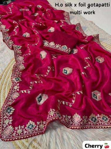 Vinayak foil gotapatti saree wholesale shop in surat