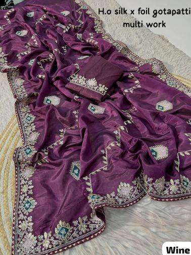 Vinayak foil gotapatti saree wholesale shop in surat