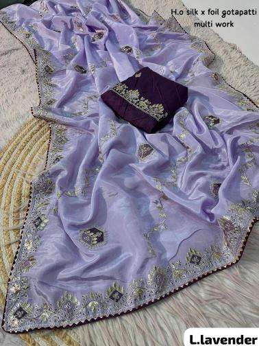 Vinayak foil gotapatti saree wholesale shop in surat