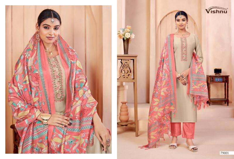 Vishnu evanka vol 15 wholesale dress material market in ahmedabad with price