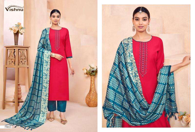 Vishnu evanka vol 15 wholesale dress material market in ahmedabad with price