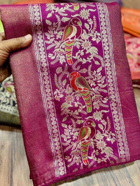 Akshara russian silk best wholesale saree market in delhi with price