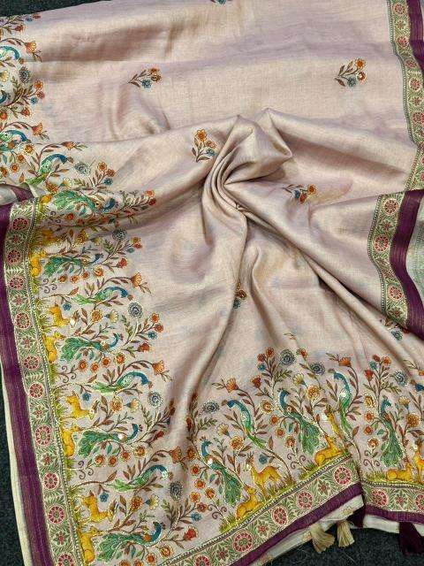 Akshara tissue linen wholesale saree market in ahmedabad with price list