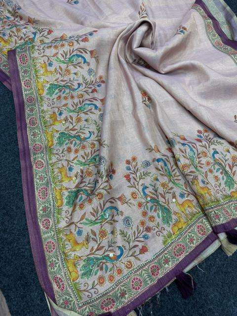 Akshara tissue linen wholesale saree market in ahmedabad with price list