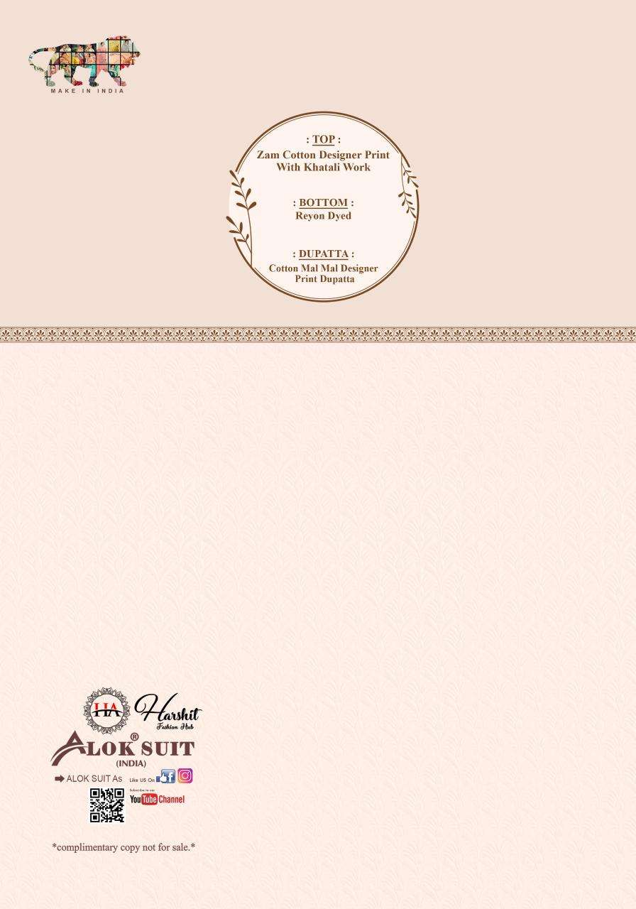 Alok suit rosey-5 wholesale dresses made in india